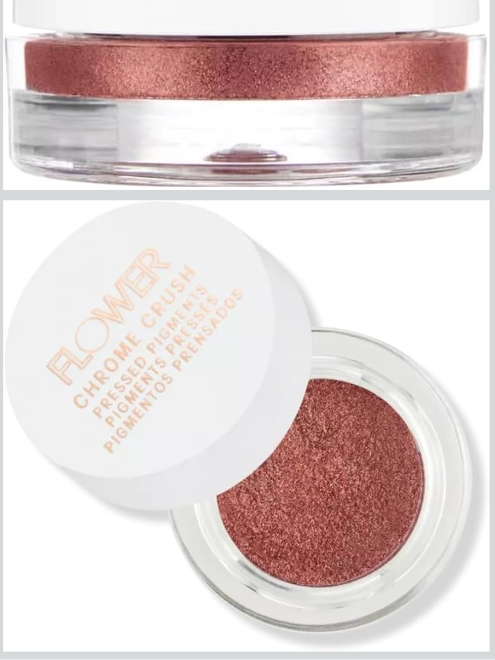 FLOWER Chrome Crush Pressed Pigment - Amber (Shimmer Copper)